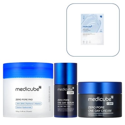 Medicube Zero Pore Full Set | Pore Pads + One-Day Serum + Cream