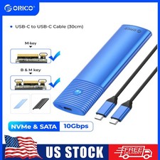 ORICO M.2 NVMe NGFF Enclosure Hard Drive Enclosure USB3.2 Gen 2 Enclosure 10Gbps