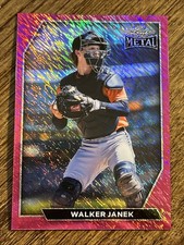2026 Leaf Metal Baseball Base Walker Janek Pink Shimmer #166 /6