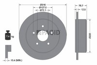 2X Pagid Bremsscheibe Voll Ø316Mm FüR Jeep Wrangler Iii Jk