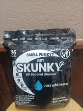 Skunky No Rinse Bathing Wipes, Cleans Without a Shower, Fast & Easy, 25 Count