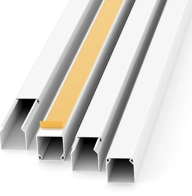 10x 1 m PVC Kabelkanal Kabelleiste 12x12 mm weiß selbstklebend NEU OVP - Bild 1 von 3