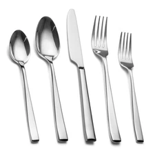 40 Pcs Silverware Set for 8 - Stainless Steel Flatware Cutlery Utensils Kitchen