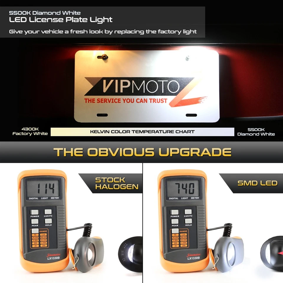 [PATRIOT STAR] Full LED License Plate Light Pair For Ford Bronco Ranger Explorer Foto 3 de 4