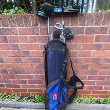 Hi Blue/Black Carry Golf Bag Large Nylon 2-Way Dividers Shoulder Strap