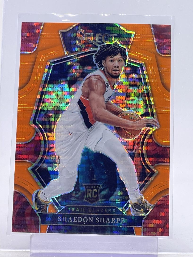 SHAEDON SHARPE 2022-23 SELECT PREMIER ROOKIE NEON ORANGE PULSAR RC /15 Q5370