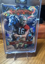 2025 WildCard Holiday - Holiday Sleigh Joe Montana #HHD1-JM White Rainbow Foil/5