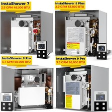 FOGATTI InstaShower RV Tankless Water Heater w/ 15*15, 15*18, 18*18 inches Door