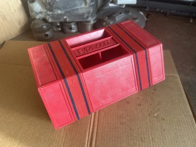 Vintage Red Rolykit Organizer Roll Up Storage Case Fishing Sewing  display picture 1
