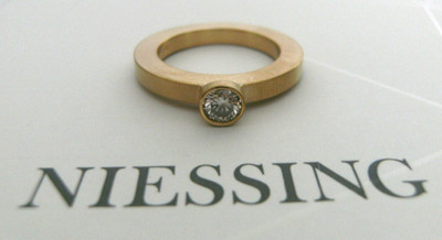 Niessing Ring Brillantscheibenringe Au750 Gold 0,40Ct. Weite 58,7 NP 7490  