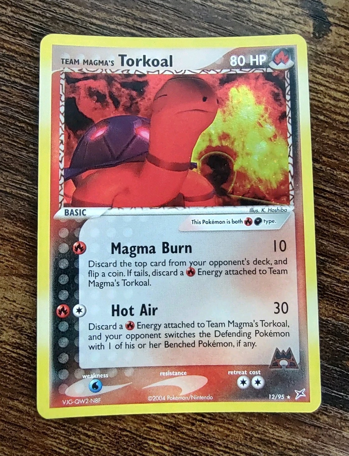 Team Magma's Torkoal 12/95 EX Team Magma Vs Team Aqua Holo Pokemon