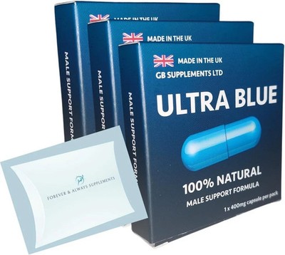 Ultra Blue hochfeste 400mg Kapseln | 100% natürliche Unterstützung & Verzögerung für Männer
