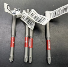 Set of 4 New DIABLO PHILLIPS Drive Bits PH3 x 3" Long - Free Shipping
