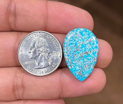 Blue Bird AAA Grade Natural Turquoise Pear Cabochon Gemstone 18 Carat H0=161