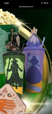 【USA】ウィキッド AMCシアターから販売グリッパー NEW Wicked For Good AMC Exclusive Glinda & Elphaba Gripper Cup w