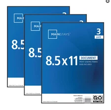 Mainstays – 8.5x11 Picture Frame – Black Front Loading Document Frame Set