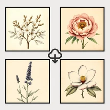 Set 4 Realistic Digital Wall Art Print Modern Home Decor Printable Instant #63