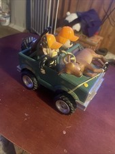 JCK Battery Operated Hunting Jeep Toy Truck w/ Deer  Hunter Figures For Parts