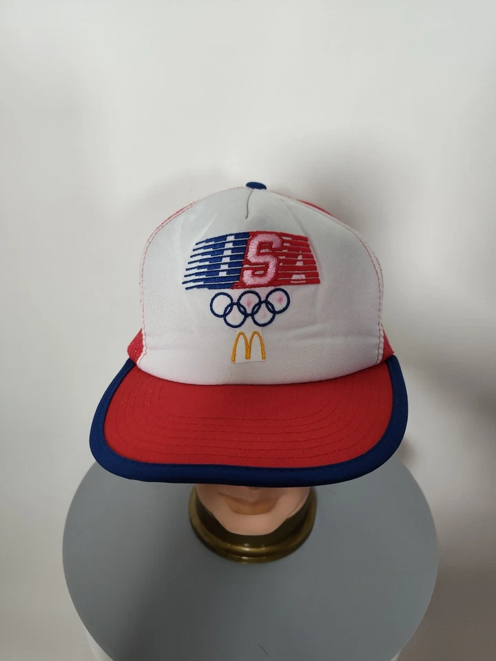 Винтажная бейсболка 90-х McDonald's Olympics — редкая кепка США — б/у - Изображение 3 из 4