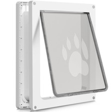 Dog Door for Pets Up to 45 lb, Weatherproof Pet Door for Cats and Dogs, Durab...