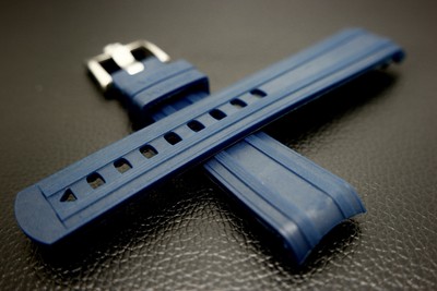 20MM Blue Rubber strap with Buckle fits Omega seamaster planet ocean watches