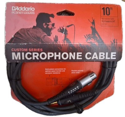 D'Addario Planet Waves Custom Series 10 ft XLR F to 6.35mm Jack M Cable