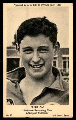 A&BC All Sports 1954 Peter Alp (Swimming) No. 80