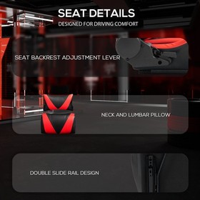 Supllueer Racing Simulator Cockpit Wheel Stand with Seat Fits Logitech G29 G920