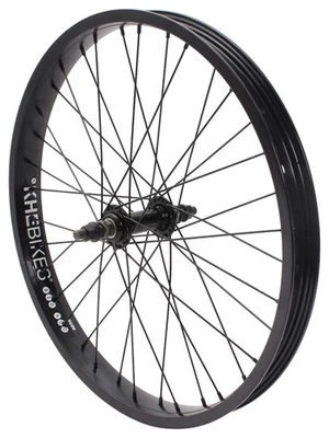 KHE PRISM BMX Vorderrad 20 Zoll Schwarz 10mm 38mm Felge Freestyle - Bild 1 von 4