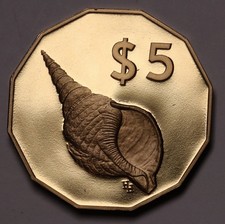 1988 Cook Islands  5 Dollars $5 KM# 39 Proof Coin GEM & Scarce