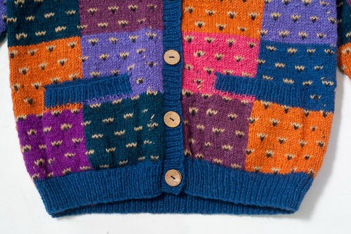 Cardigan donna Pachamama Galway in lana lavorato a mano taglia M - Foto 3 di 10