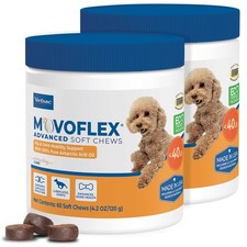 Soft Chews Hip and Joint Support Supplement Small Dogs 120 Count Movoflex Virbac