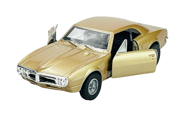 Welly Old Timer 1967 Pontiac Firebird Gold 1:34 Die Cast Metal Model New In Box-image