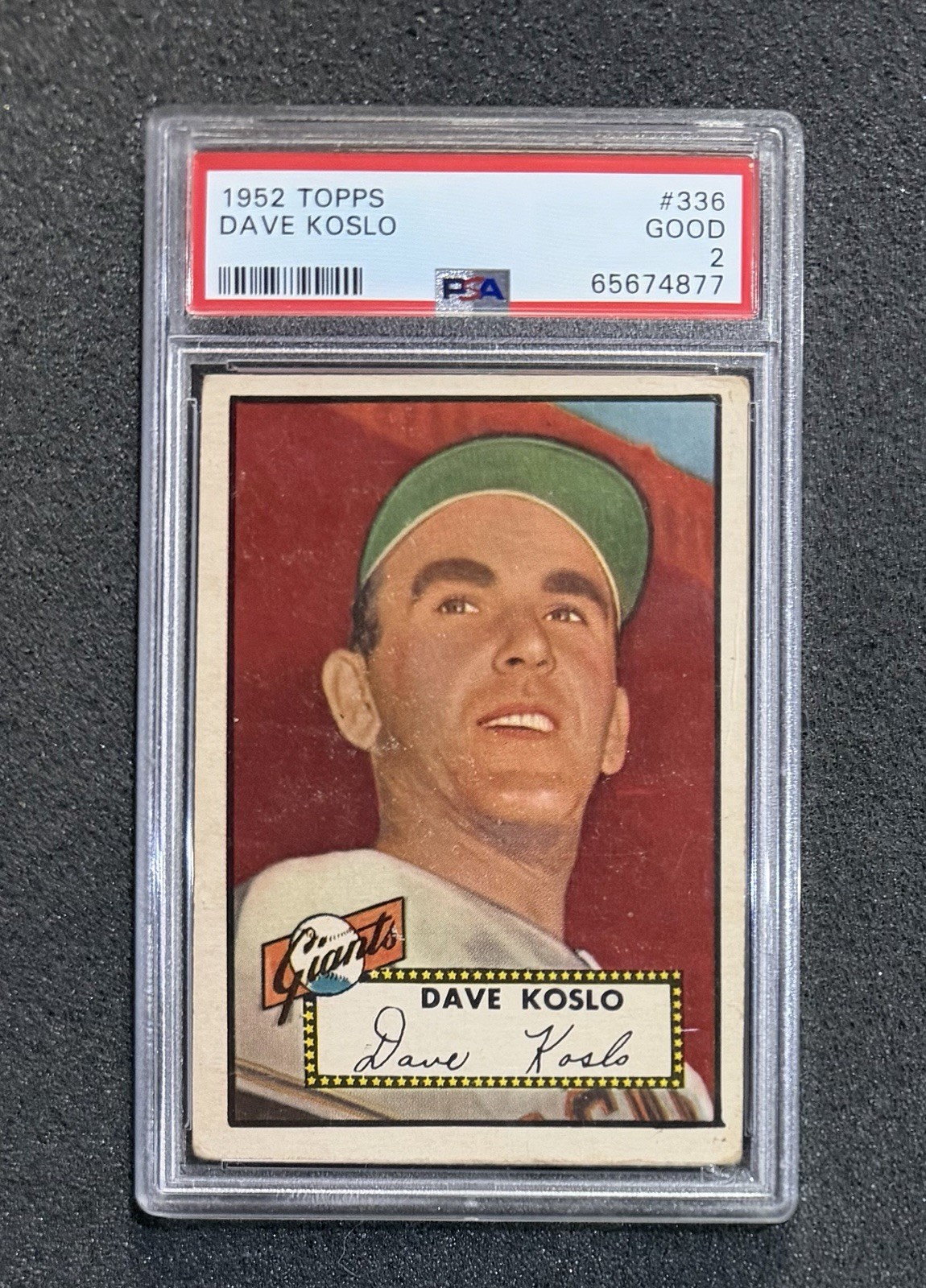 Dave Koslo #336 Baseball Cards 1952 Topps trading card — raw and PSA graded price guide