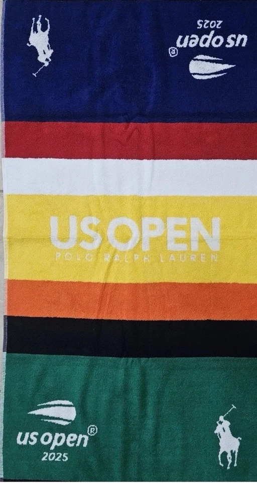 Nueva toalla de tenis auténtica para cancha abierta de Estados Unidos con fecha 2025 Polo Ralph Lauren  Foto 2 de 4