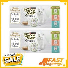 48P Purina Fancy Feast Petites Kitten Food, Pate Collection, 48 Entrees, 1.4oz