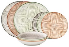 Servizio di Piatti da Tavola in Ceramica Earth Circle 18 Pezzi