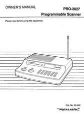 RADIO SHACK PRO-2027 JUMBO ENLARGED INSTRUCTION OPERATING MANUAL
