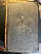 Holy Bible Hitchcock's New and Complete Analysis 1871 edition leather, gilt
