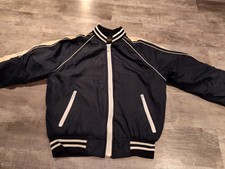 VTG Yamaha Snowmobile Bomber Jacket Size Medium Black/White Quilt Lined