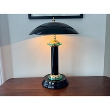 Vintage Post Modern UFO Atomic Desk Lamp Halogen Touch Sensitive Dimmable Metal