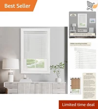 Light Filtering Vinyl Mini Blind 22x64 Inch Cordless Privacy Window Shades