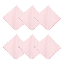 6Pcs 12x12" Microfiber Cloth for Glasses Screens Camera Lenses, Pink