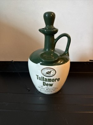 VTG Tullamore Dew Irish Whiskey Jug/Bottle/Decanter Empty 750ml Wade Ceramic