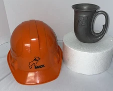 Mack Trucks Hard Hat And Pewter Horn Mug