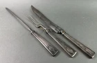 Vtg Art Deco Wallace Sterling Silver Handled Carving Set  NR
