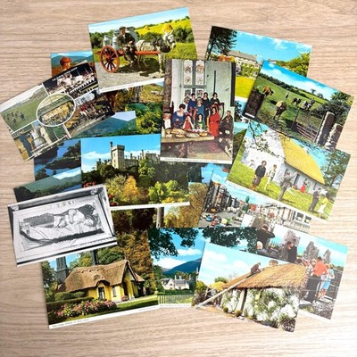 22 vintage 1960s postcards from Ireland - 17 unused John Hinde - Dennis Prod - P
