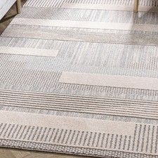 Well Woven Harlow Collection Briar Beige - Modern Tribal Minimalist Geometric...