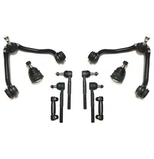 10 New Pc Suspension Kit for Chevrolet Control Arms Inner & Outer Tie Rod Ends