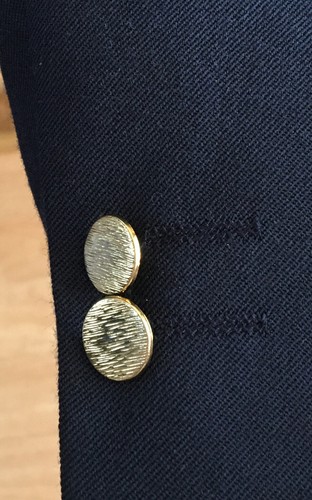 VINTAGE THE FINE TAILORING COMPANY NAVY BLUE BLAZER 44 Regular - Picture 4 of 6